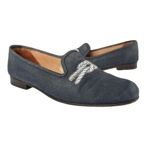 Stubbs & Wootton for J. Crew Needlepoint Nautical Knot Linen Loafers